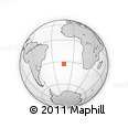 Outline Map of the Area around 33° 14' 5" S, 13° 31' 30" W, rectangular outline