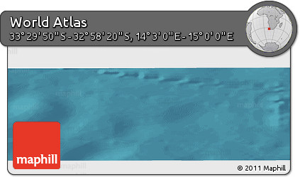 Satellite Panoramic Map of the Area around 33° 14' 5" S, 14° 31' 30" E