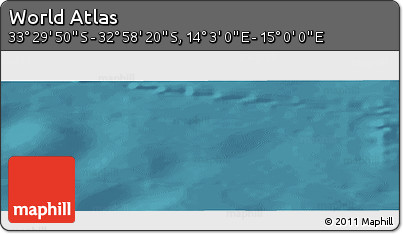 Satellite Panoramic Map of the Area around 33° 14' 5" S, 14° 31' 30" E