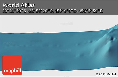 Satellite Panoramic Map of the Area around 33° 14' 5" S, 155° 37' 30" E