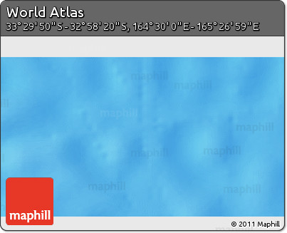 Physical 3D Map of the Area around 33° 14' 5" S, 164° 58' 29" E