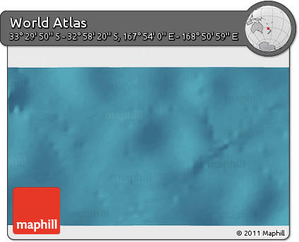 Satellite 3D Map of the Area around 33° 14' 5" S, 168° 22' 30" E