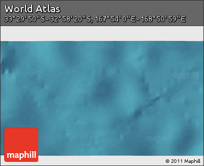 Satellite 3D Map of the Area around 33° 14' 5" S, 168° 22' 30" E