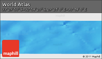 Physical Panoramic Map of the Area around 33° 14' 5" S, 29° 49' 30" E