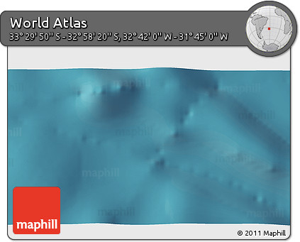 Satellite 3D Map of the Area around 33° 14' 5" S, 32° 13' 30" W