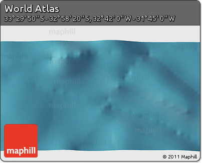 Satellite 3D Map of the Area around 33° 14' 5" S, 32° 13' 30" W