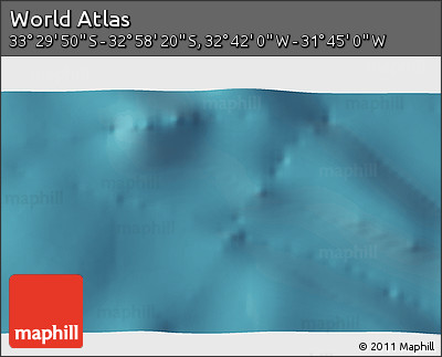 Satellite 3D Map of the Area around 33° 14' 5" S, 32° 13' 30" W