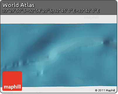 Satellite 3D Map of the Area around 33° 14' 5" S, 33° 13' 30" E