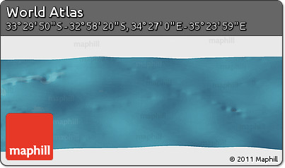 Satellite Panoramic Map of the Area around 33° 14' 5" S, 34° 55' 29" E