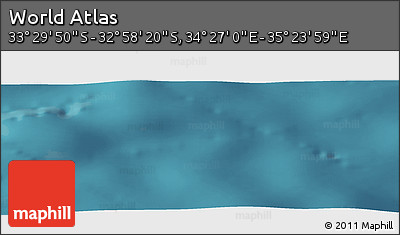 Satellite Panoramic Map of the Area around 33° 14' 5" S, 34° 55' 29" E