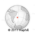 Outline Map of the Area around 33° 14' 5" S, 34° 46' 29" W, rectangular outline