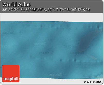 Satellite 3D Map of the Area around 33° 14' 5" S, 35° 46' 29" E