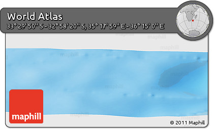 Physical Panoramic Map of the Area around 33° 14' 5" S, 35° 46' 29" E