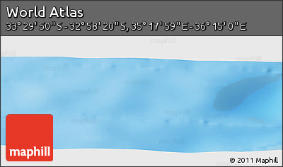 Physical Panoramic Map of the Area around 33° 14' 5" S, 35° 46' 29" E