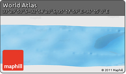 Physical Panoramic Map of the Area around 33° 14' 5" S, 35° 46' 29" E