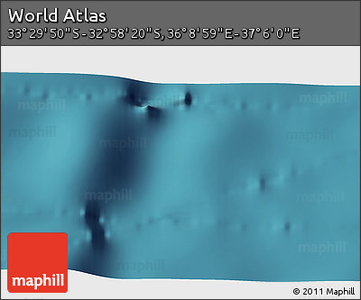 Satellite 3D Map of the Area around 33° 14' 5" S, 36° 37' 30" E