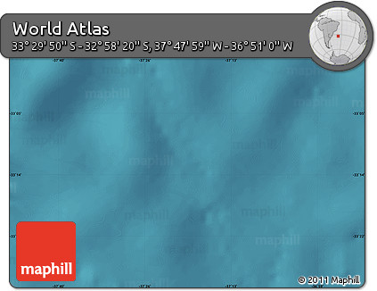 Satellite Map of the Area around 33° 14' 5" S, 37° 19' 30" W