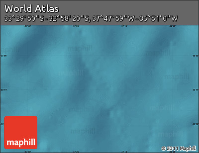 Satellite Map of the Area around 33° 14' 5" S, 37° 19' 30" W