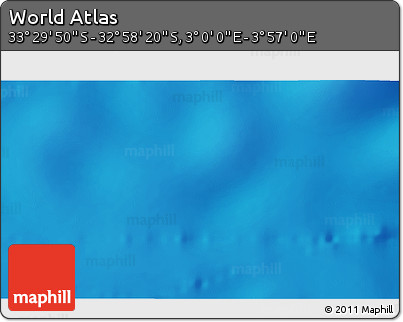 Shaded Relief 3D Map of the Area around 33° 14' 5" S, 3° 28' 30" E