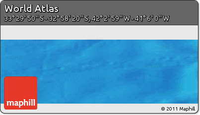 Physical Panoramic Map of the Area around 33° 14' 5" S, 41° 34' 30" W