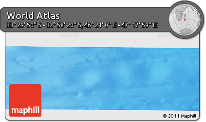 Physical Panoramic Map of the Area around 33° 14' 5" S, 46° 49' 30" E