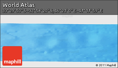 Physical Panoramic Map of the Area around 33° 14' 5" S, 46° 49' 30" E