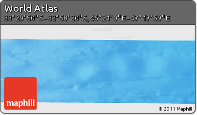 Physical Panoramic Map of the Area around 33° 14' 5" S, 46° 49' 30" E