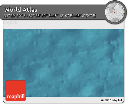 Satellite 3D Map of the Area around 33° 14' 5" S, 47° 40' 29" E