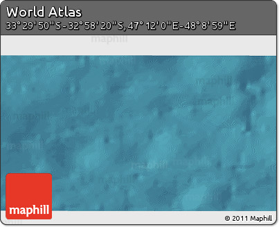 Satellite 3D Map of the Area around 33° 14' 5" S, 47° 40' 29" E