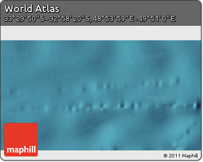 Satellite 3D Map of the Area around 33° 14' 5" S, 49° 22' 30" E