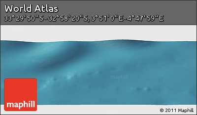 Satellite Panoramic Map of the Area around 33° 14' 5" S, 4° 19' 30" E