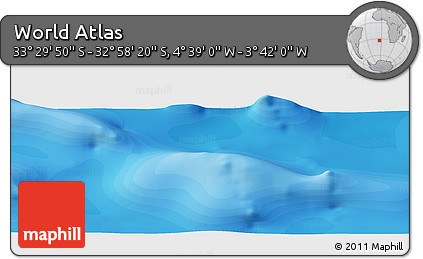 Political Panoramic Map of the Area around 33° 14' 5" S, 4° 10' 30" W