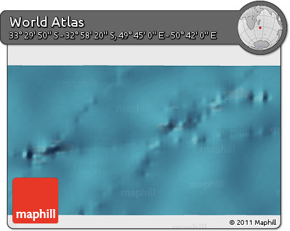 Satellite 3D Map of the Area around 33° 14' 5" S, 50° 13' 30" E