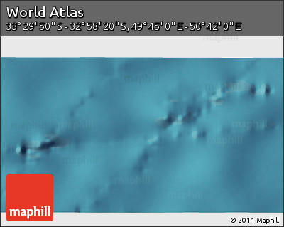 Satellite 3D Map of the Area around 33° 14' 5" S, 50° 13' 30" E
