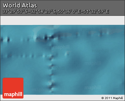 Satellite 3D Map of the Area around 33° 14' 5" S, 51° 4' 30" E