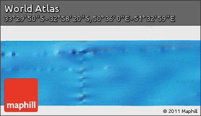 Physical Panoramic Map of the Area around 33° 14' 5" S, 51° 4' 30" E