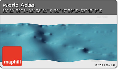 Satellite Panoramic Map of the Area around 33° 14' 5" S, 52° 46' 29" E