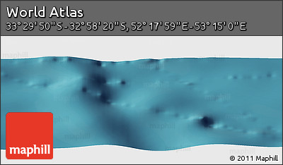 Satellite Panoramic Map of the Area around 33° 14' 5" S, 52° 46' 29" E