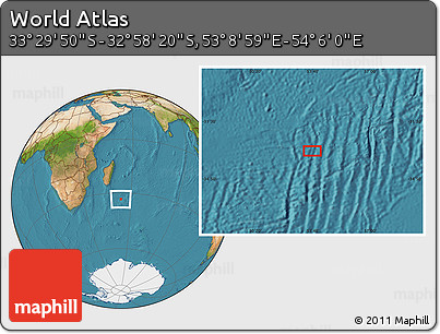 Satellite Location Map of the Area around 33° 14' 5" S, 53° 37' 30" E