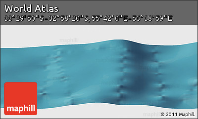 Satellite Panoramic Map of the Area around 33° 14' 5" S, 56° 10' 29" E