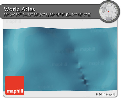 Satellite 3D Map of the Area around 33° 14' 5" S, 58° 43' 30" E