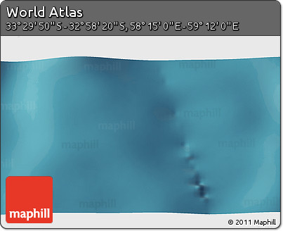 Satellite 3D Map of the Area around 33° 14' 5" S, 58° 43' 30" E