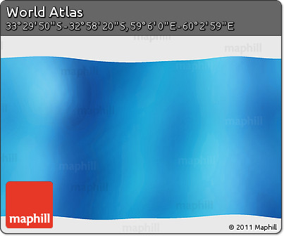 Physical 3D Map of the Area around 33° 14' 5" S, 59° 34' 30" E