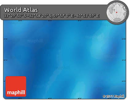 Physical Map of the Area around 33° 14' 5" S, 60° 25' 29" E