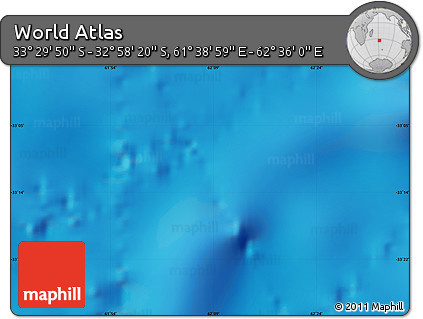 Physical Map of the Area around 33° 14' 5" S, 62° 7' 30" E