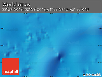 Physical Map of the Area around 33° 14' 5" S, 62° 7' 30" E