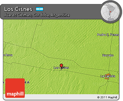 Physical 3D Map of Los Cisnes