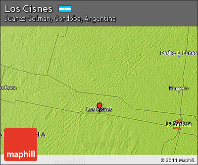 Physical 3D Map of Los Cisnes