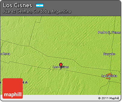 Physical 3D Map of Los Cisnes
