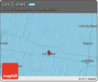 Political 3D Map of Los Cisnes